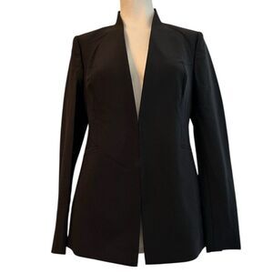 Seragyi Womens Size 8 Black Nicole Blazer Wool Darted Designer Career NWT $475